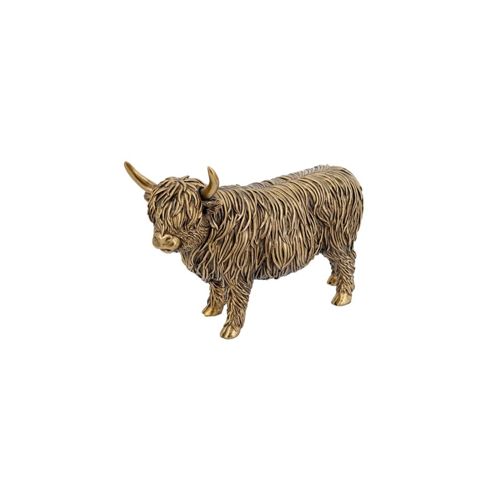Artekko Animal Μπρονζέ Επιτραπέζια Διακοσμητική Αγελάδα από Ρητίνη (25x9x18)cm Artekko B9038