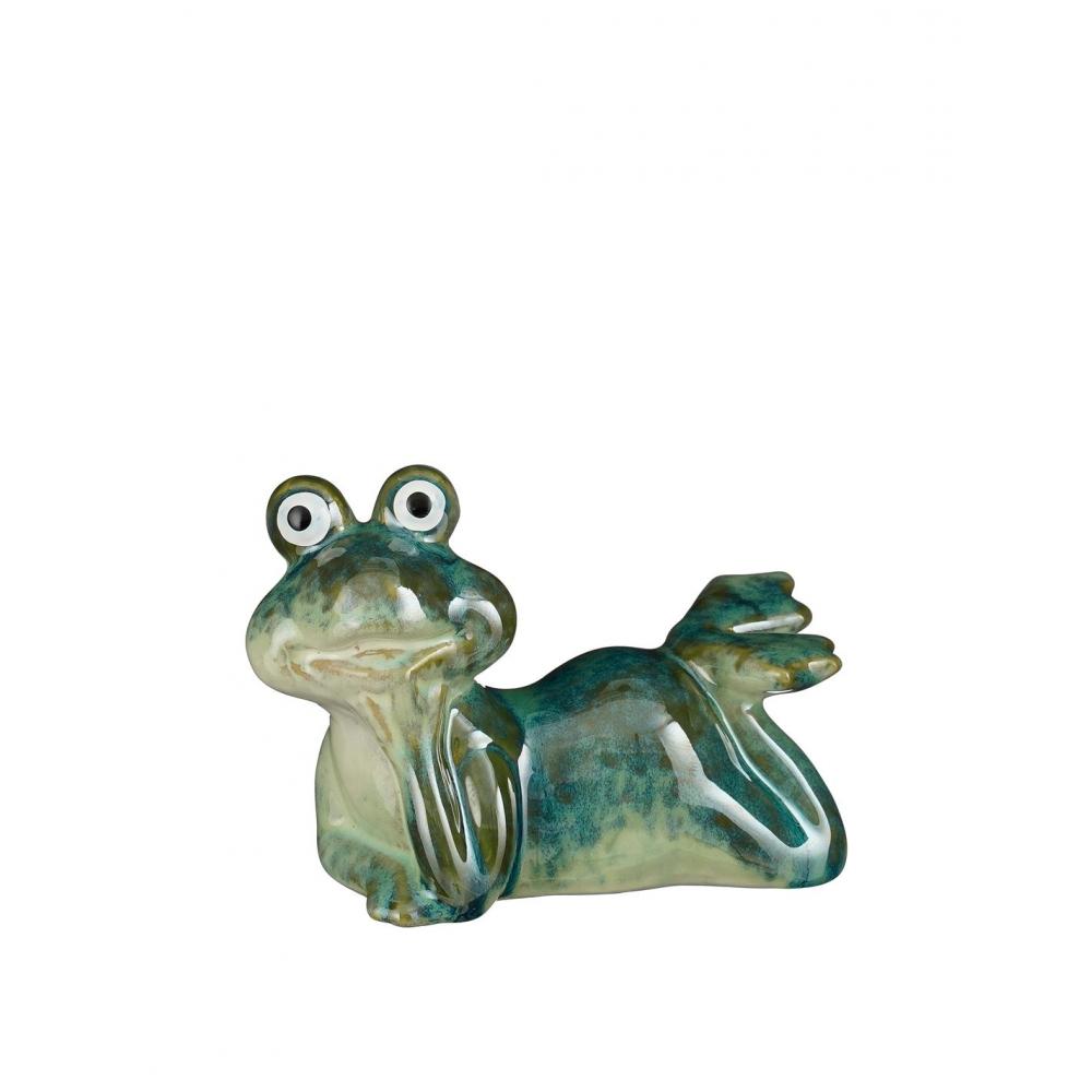 Βάτραχος πράσινος ξαπλωτός 15,5x7H11cm Plastona 02.1192046