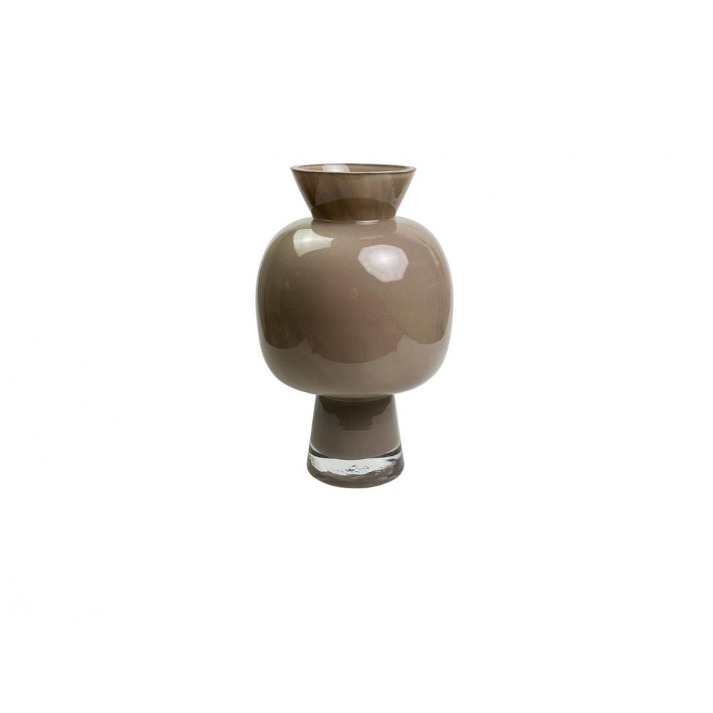 Βάζο γυαλ. γαλακτ.καφέ Φ13,5Η22,5cm Plastona 00.03.32543
