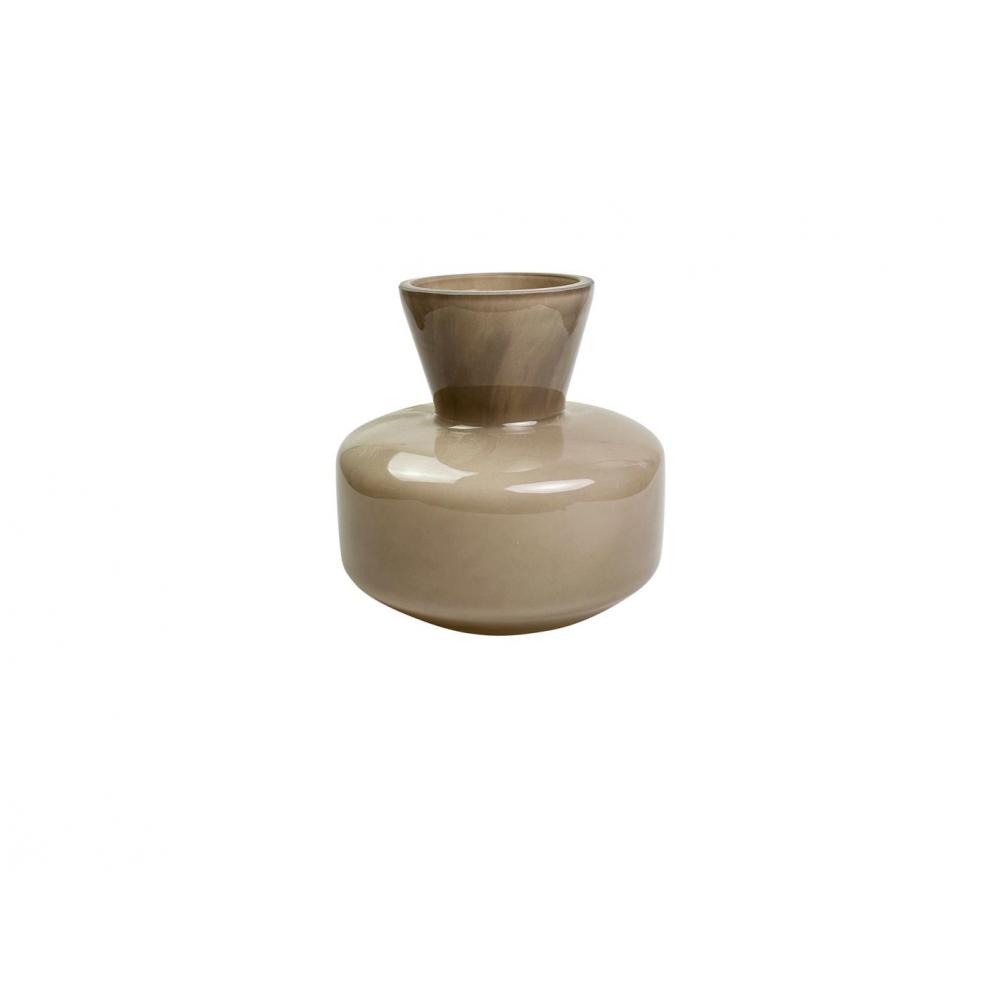 Βάζο γυαλ. γαλακτ.καφέ Φ15,5Η16cm Plastona 00.03.32545