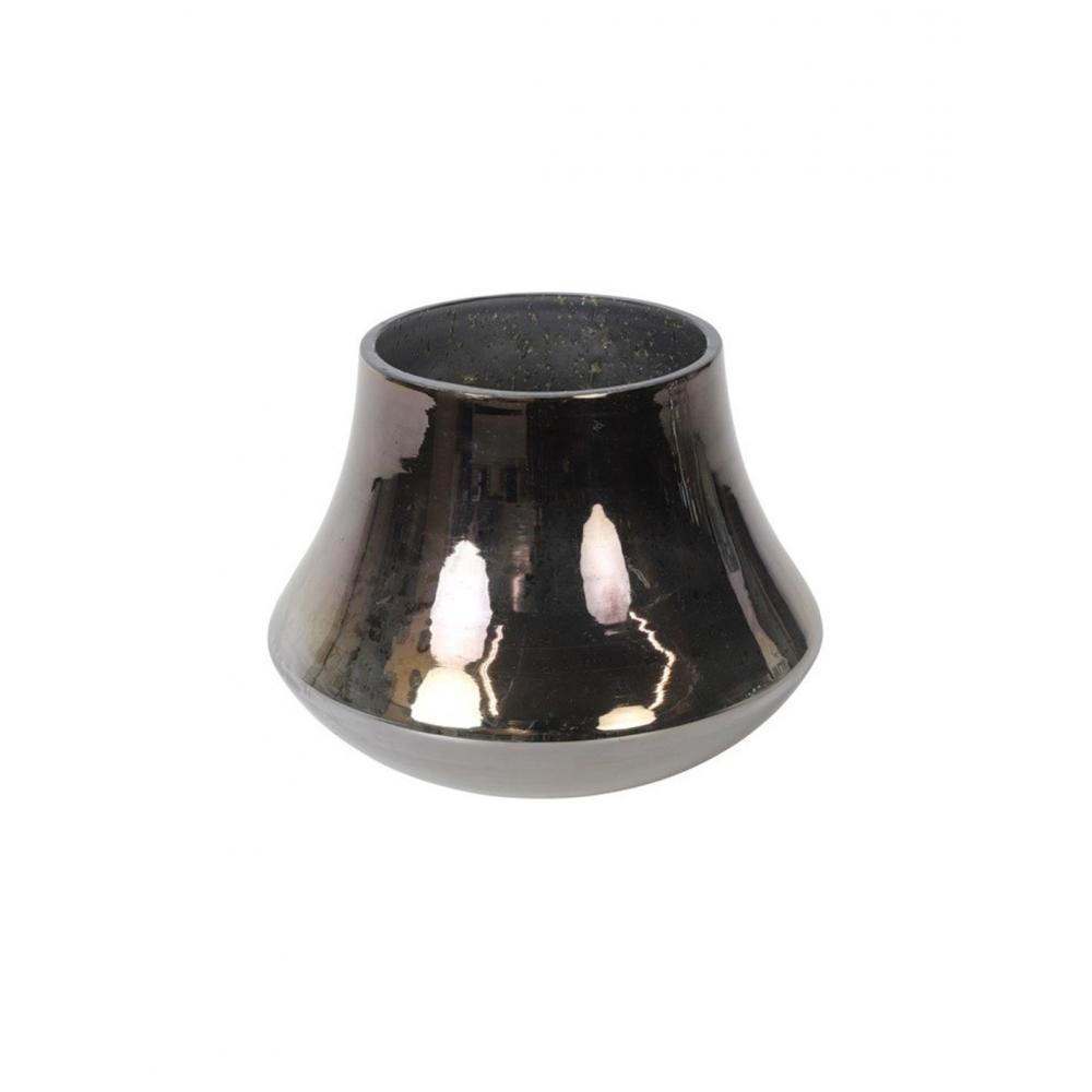Βάζο γυάλ. γκρι Φ18 Η13,5cm Plastona 013.802605