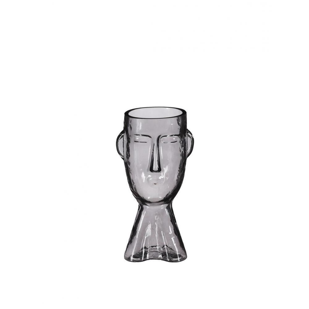 Βάζο γυαλ.γκρι FACE 12Χ24 Plastona 02.1122534