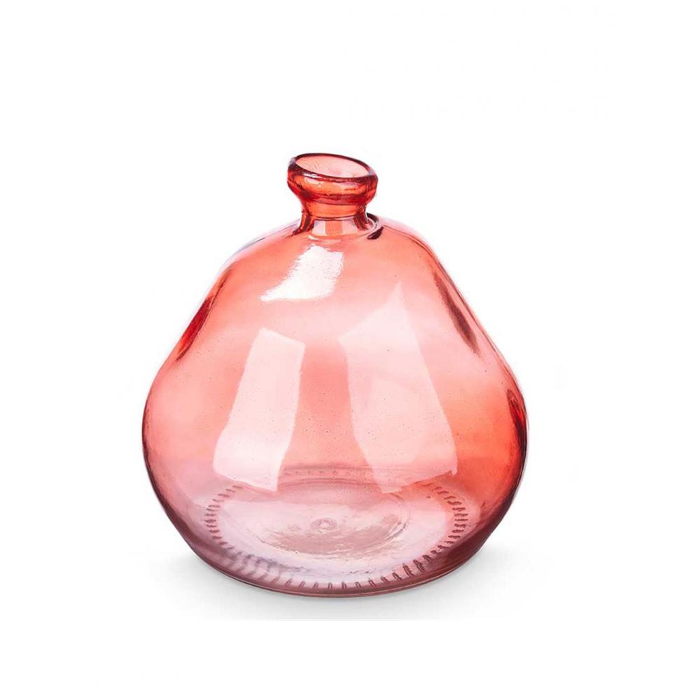 Βάζο γυάλ.κόκκινο στενό στόμιο Φ17Η18cm Plastona 029.86149