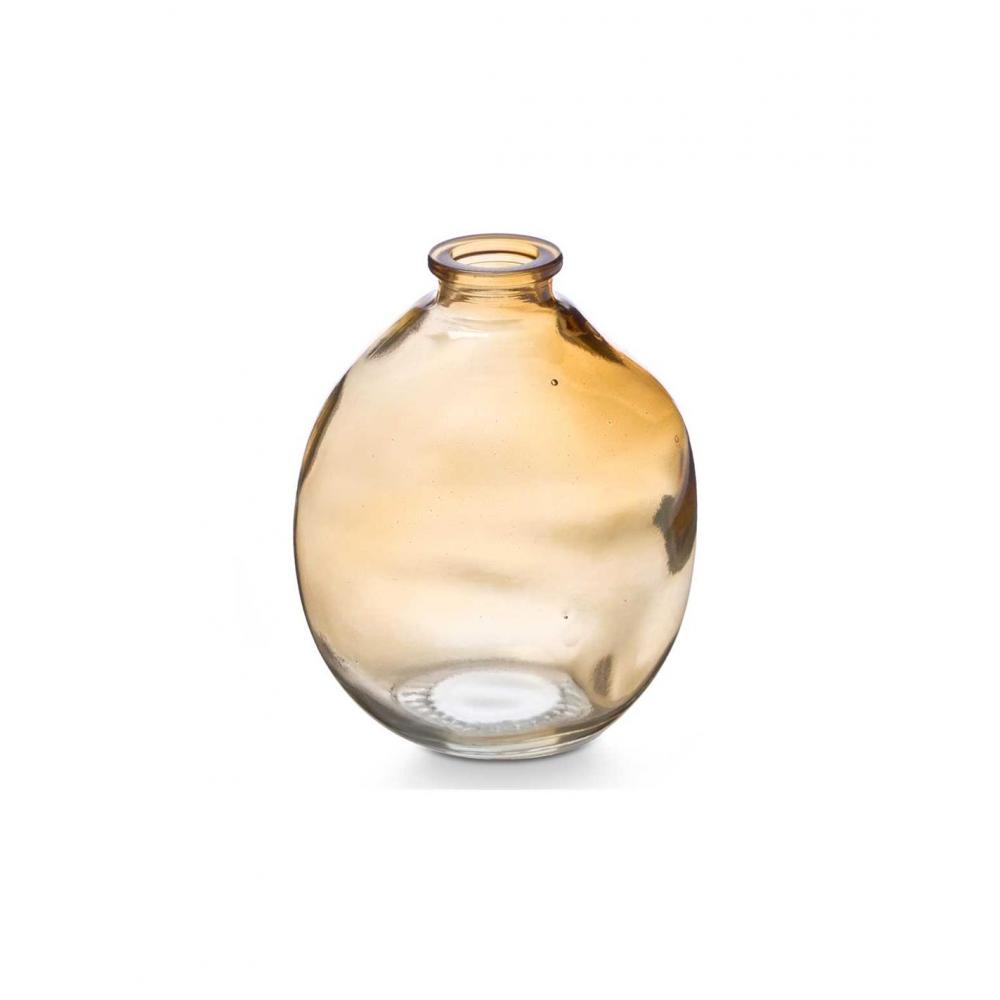 Βάζο γυάλ. μπουλ στενό στόμιο μελί 10x12,3cm Plastona 029.86140