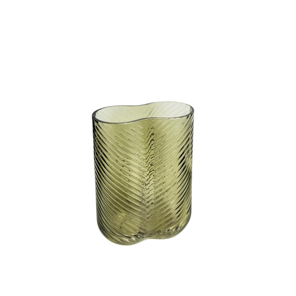 Βάζο γυαλ. πράσινο 8Χ15Η20,5cm Plastona 00.03.32531