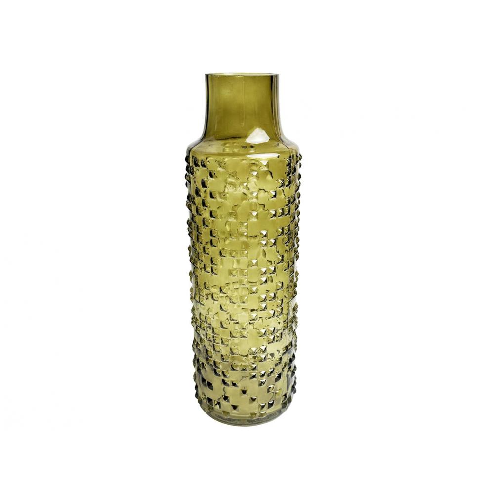 Βάζο γυαλ. πράσινο Φ12,5Η39cm Plastona 00.03.32530