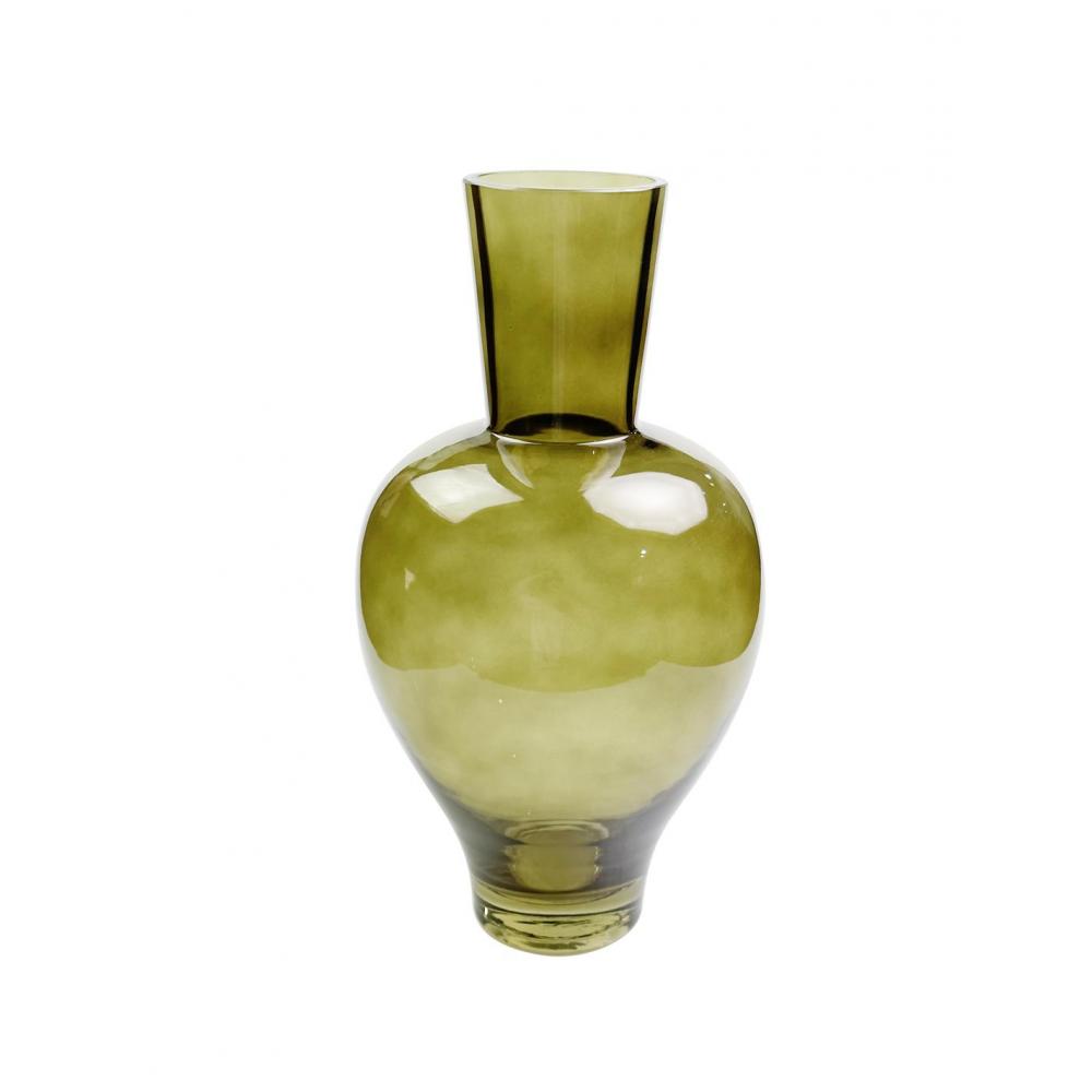 Βάζο γυαλ. πράσινο Φ17Η34cm Plastona 00.03.32518