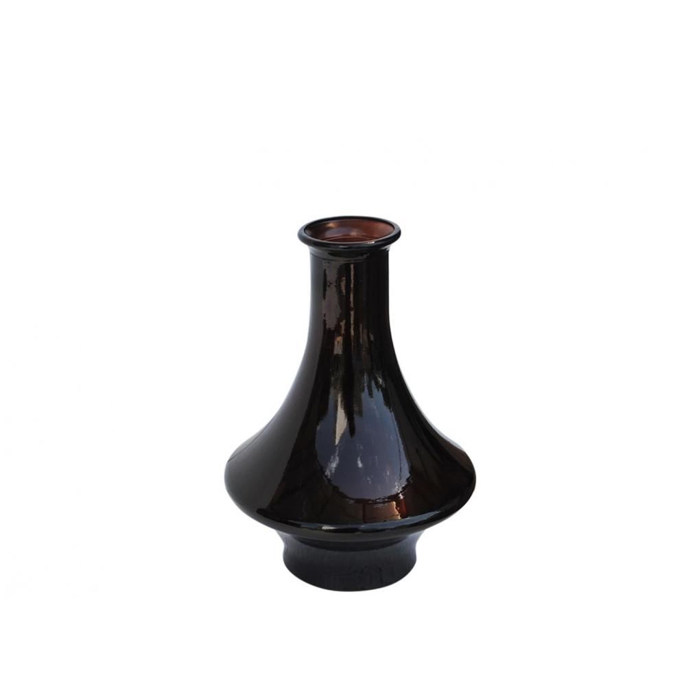 Βάζο γυάλ.recycled Καφέ σκ.Η28cm Plastona 028.6081C043