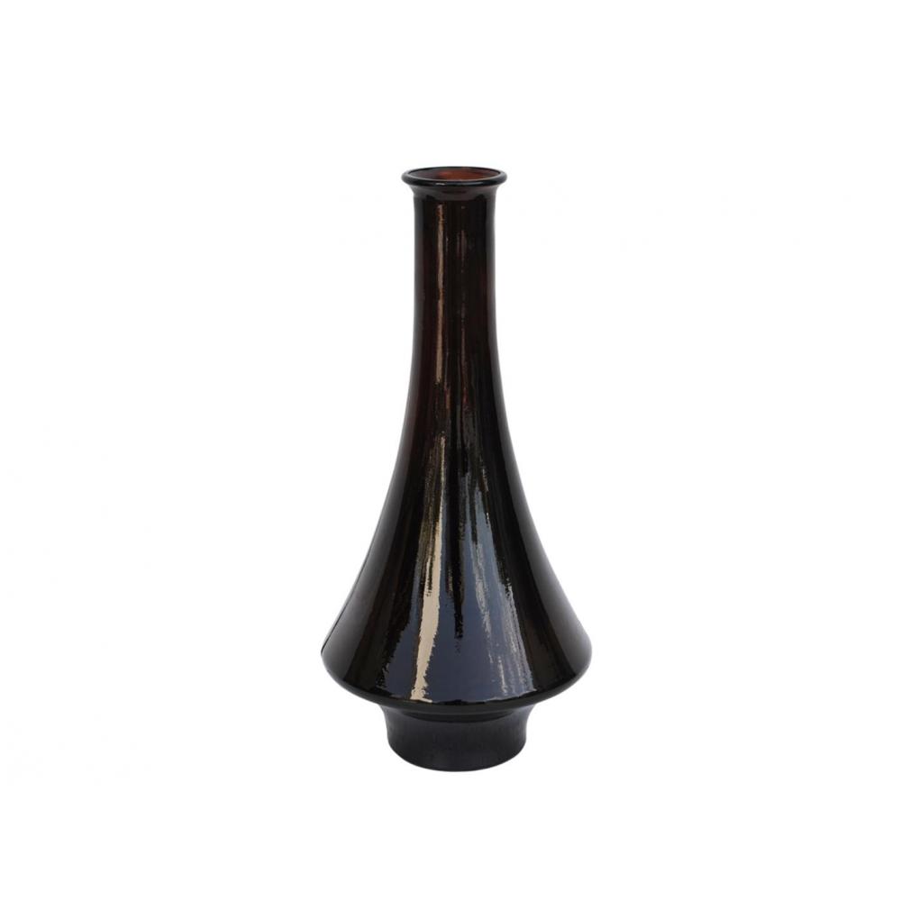 Βάζο γυάλ.recycled Καφέ σκ.Η45cm Plastona 028.6080C043