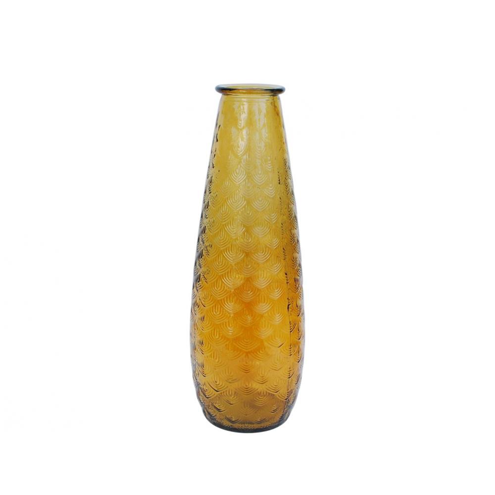 Βάζο γυάλ.recycled μελί Η55cm Plastona 028.6048C026
