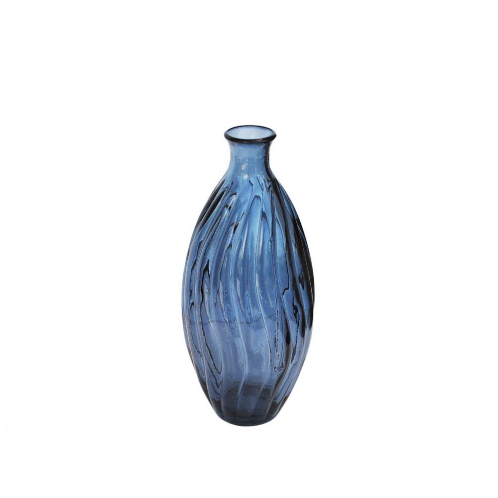 Βάζο γυάλ.recycled μπλε Η31cm Plastona 028.6058C009
