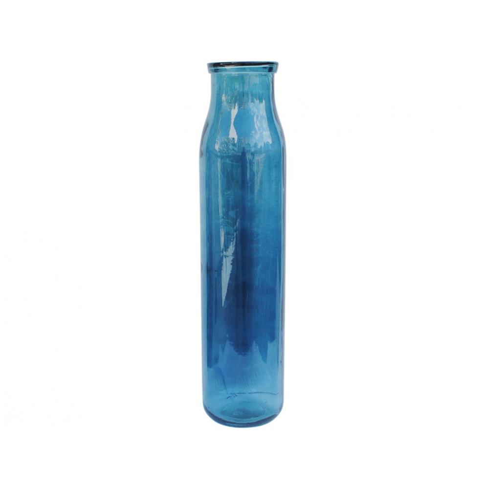 Βάζο γυάλ.recycled μπλε Η76cm Plastona 028.6079C039