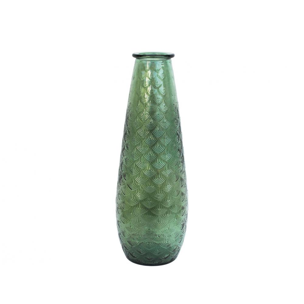 Βάζο γυάλ.recycled πράσινο Η55cm Plastona 028.6048C041