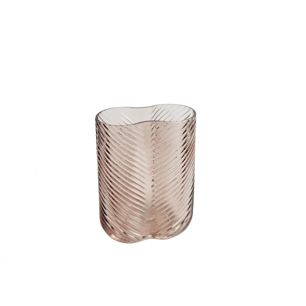 Βάζο γυαλ. Ροζ ανοιχτό 8Χ15Η20,5cm Plastona 00.03.32532