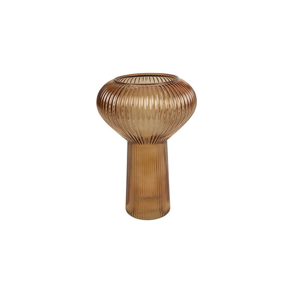 Βάζο γυαλ.Vitalia με πόδι καφέ 20Χ29 Plastona 013.797399