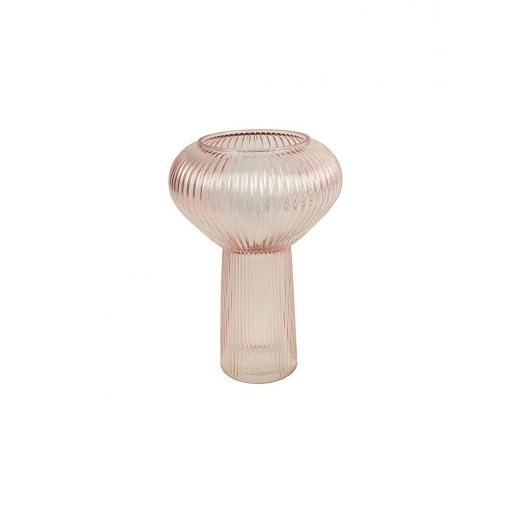Βάζο γυαλ.Vitalia με πόδι ρόζ 20Χ29 Plastona 013.797402
