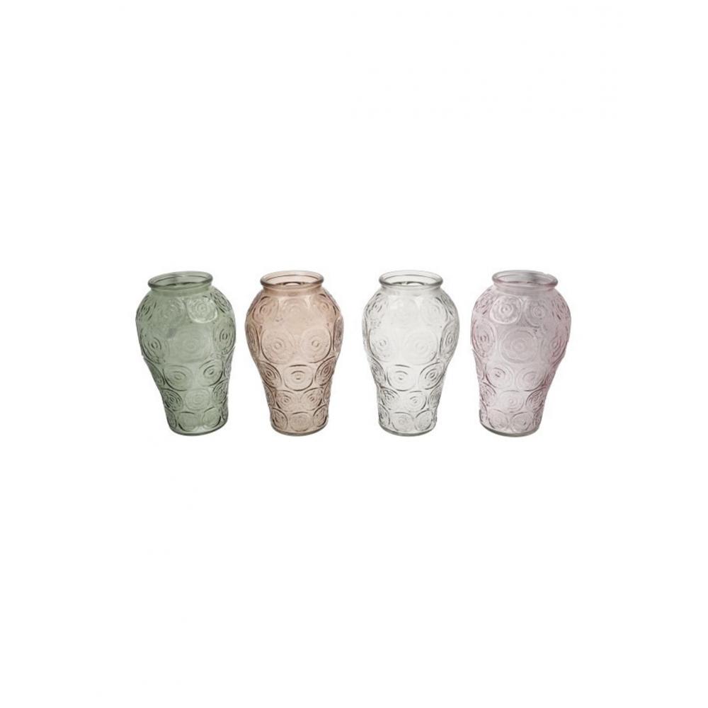 Βάζο γυάλινο 4χρ. Φ15 Η 24cm Plastona 012.862476027