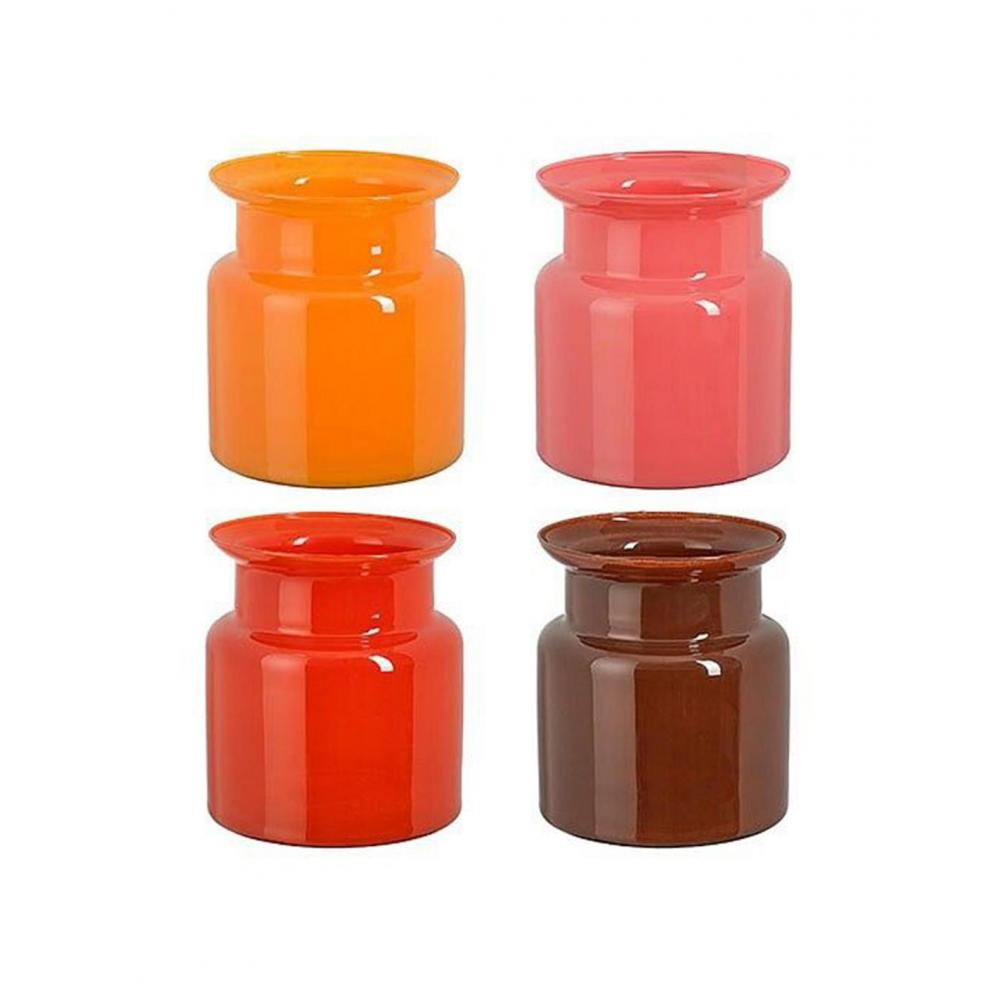 Βάζο γυάλινο 4χρώματα Φ14,5Η14,5 cm Plastona 02.1166259