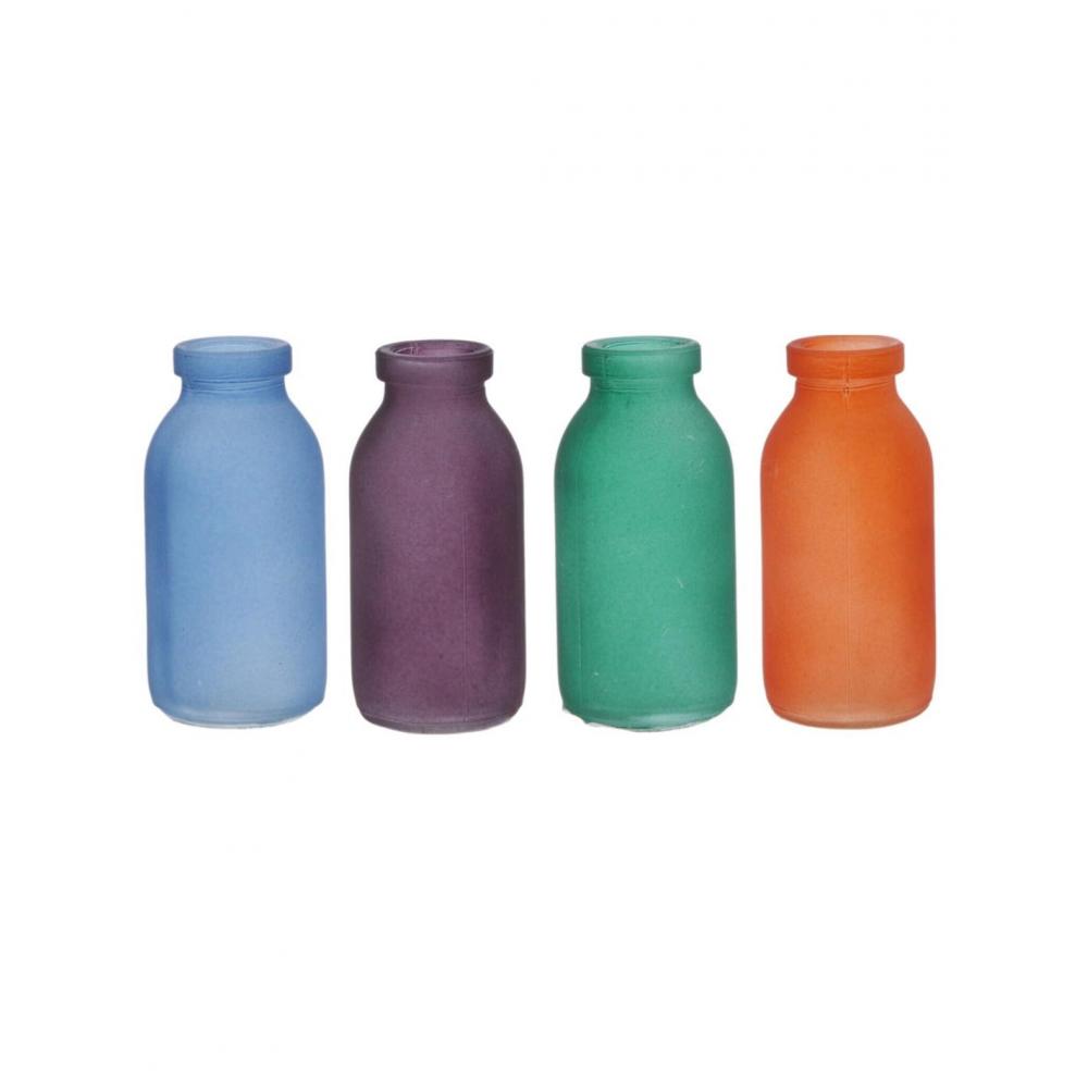 Βάζο γυάλινο 4χρώματα Φ5 Η10cm Plastona 03.56995