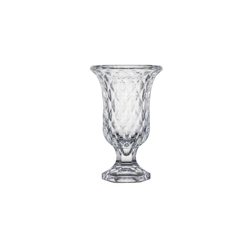 Βάζο γυάλινο με πόδι DIAMOND 15Χ24cm Plastona 029.79897