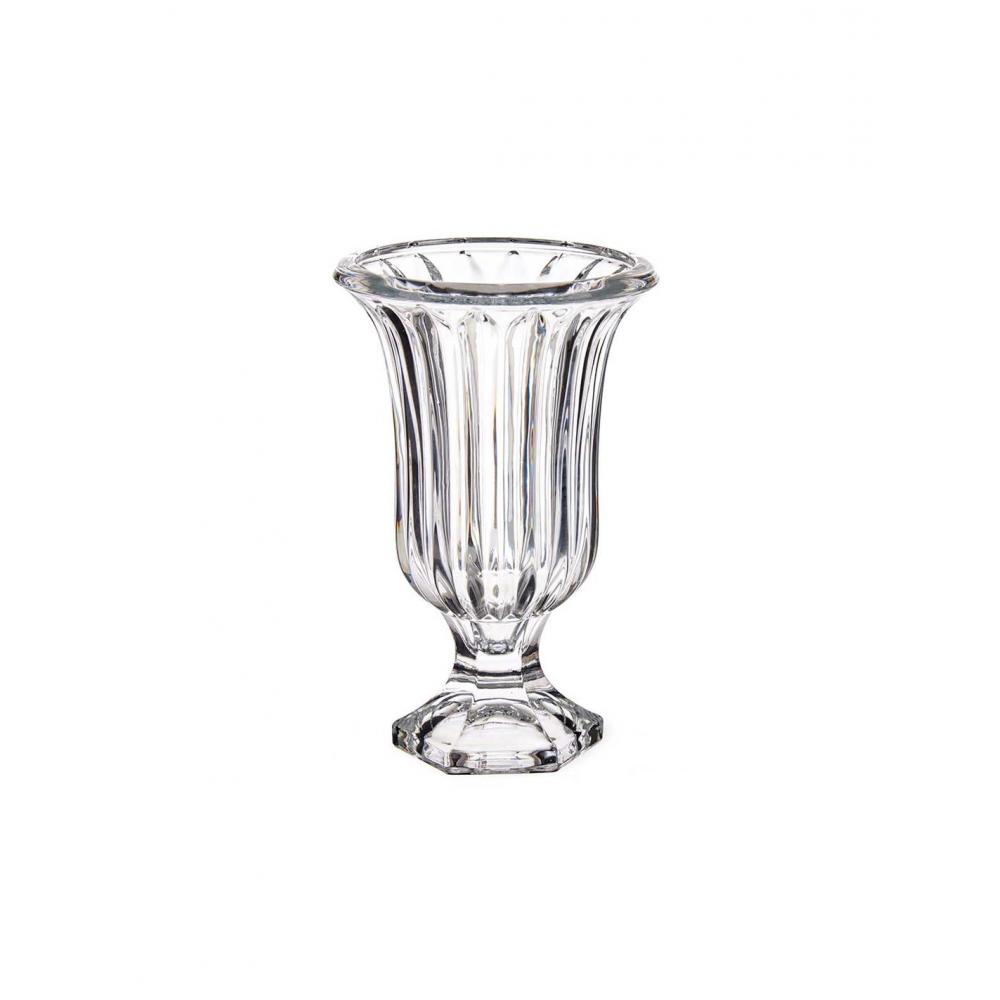 Βάζο γυάλινο με πόδι LINES 15Χ24cm Plastona 029.79898