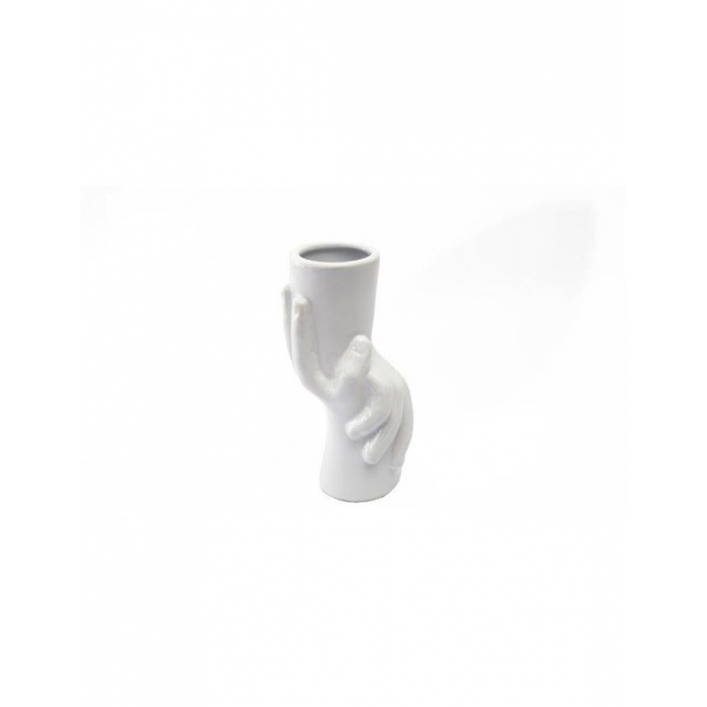 Βάζο HANDS λευκό χρ. 17εκ. Plastona 014.OR1952