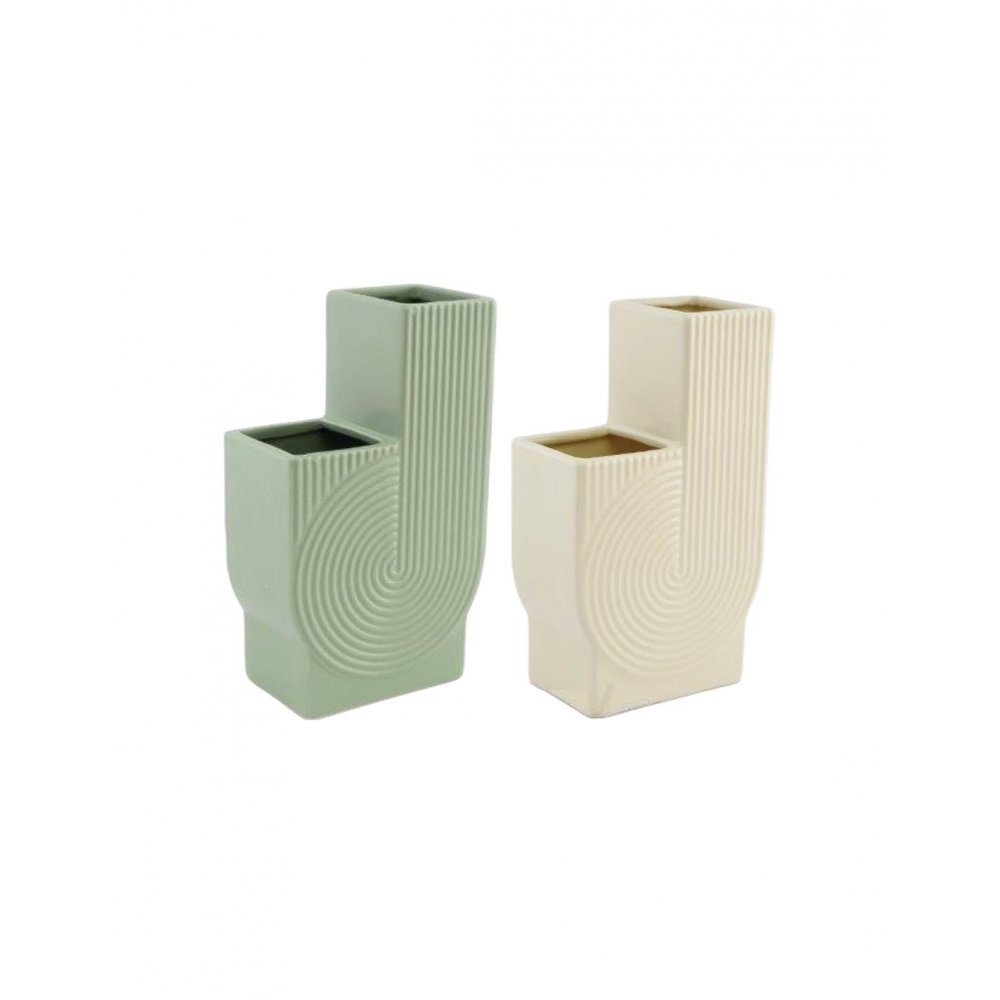 Βάζο κεραμ.διπλό 2χρ. 12X7X20 Plastona 014.TJBE67