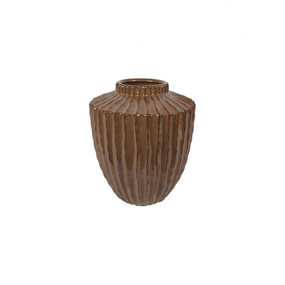 Βάζο κεραμ.DUUK καφέ 27Χ32 Plastona 013.829813
