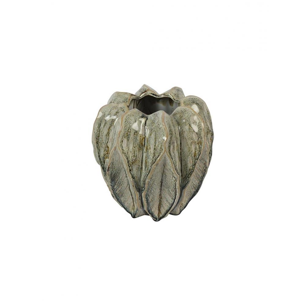 Βάζο κεραμ.LEVI αν.πράσινο 18,5Χ19 Plastona 013.829765