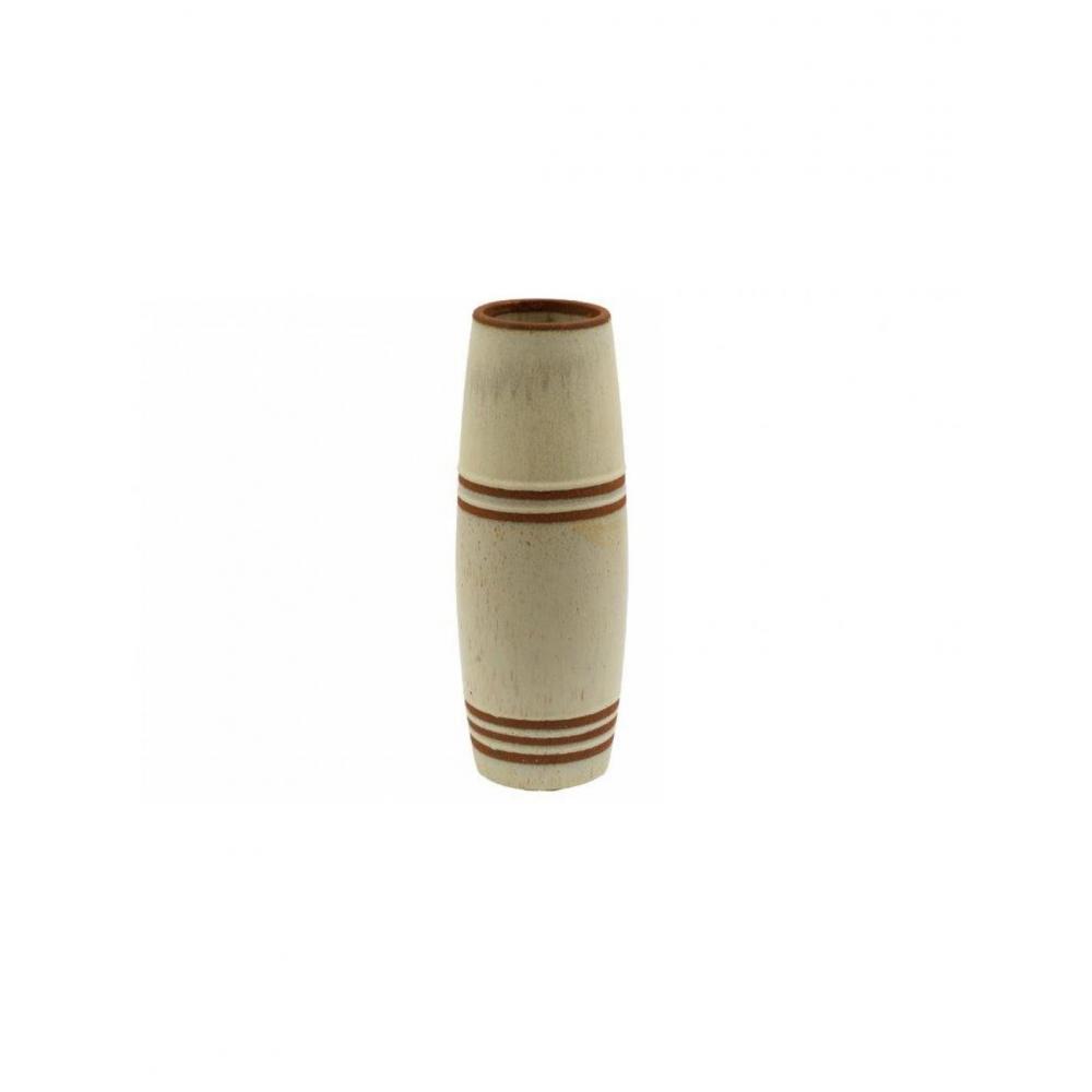 Βάζο κεραμ.μπεζ/καφέ 14,5x41,5cm Plastona 014.OR8163