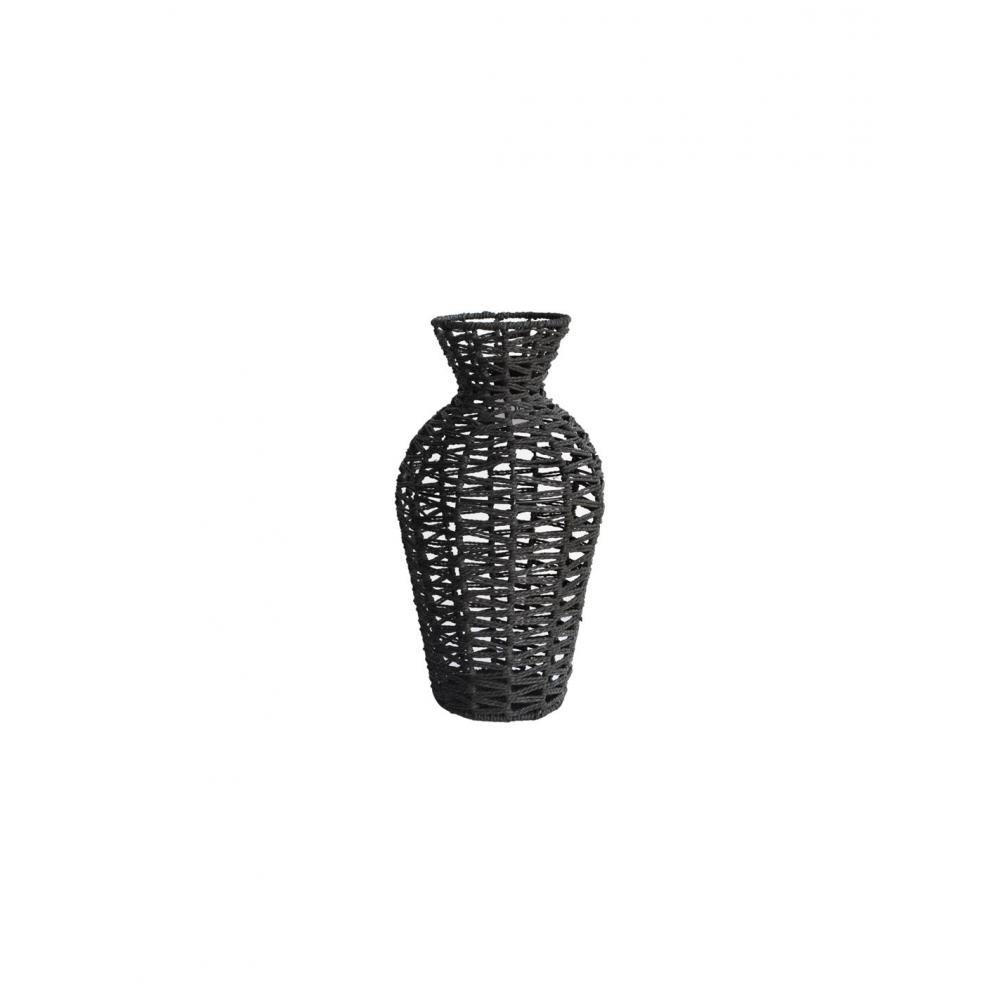 Βάζο μαύρο τεχνητή raffia Φ20Η39cm Plastona 00.06.61352