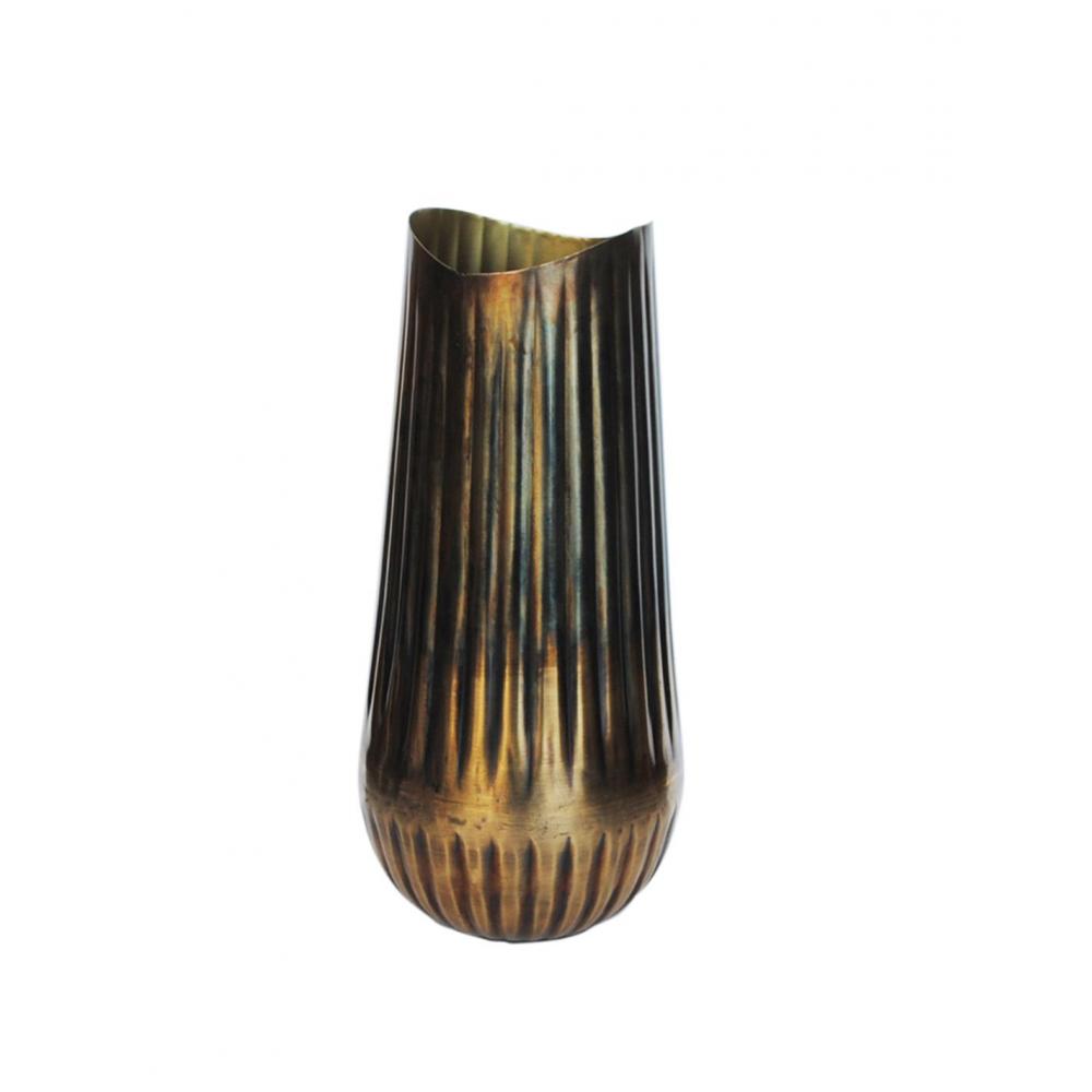 Βάζο μεταλ. Bronze/gold Φ15Η30cm Plastona 00.07.72025