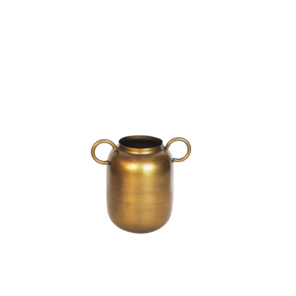 Βάζο μεταλ.διακ.χρυσό/χερούλια 7Χ11.5cm Plastona 00.07.72037