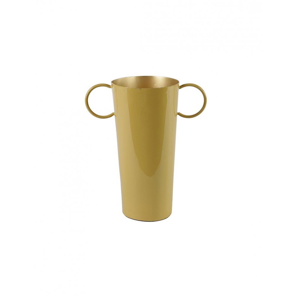 Βάζο μεταλ.κίτρινο Fido 12Χ21,5Χ25 Plastona 013.796455