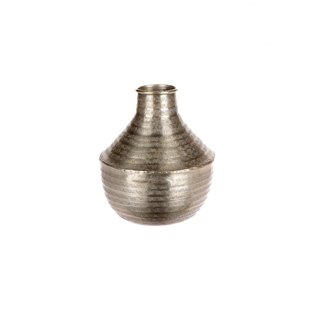 Βάζο μεταλλικό ασημί Φ21Η23,5cm Plastona 012.912542005