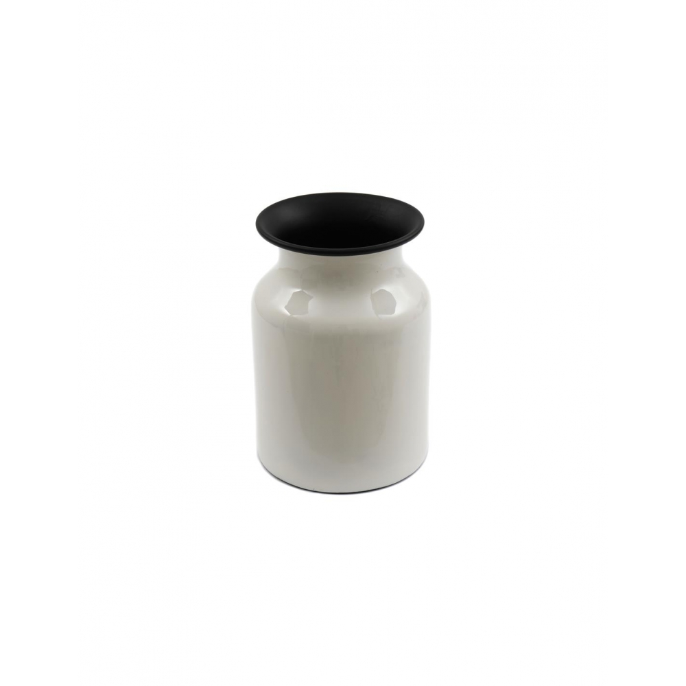 Βάζο monochrome λευκό 17,5εκ. Plastona 014.TJN0433