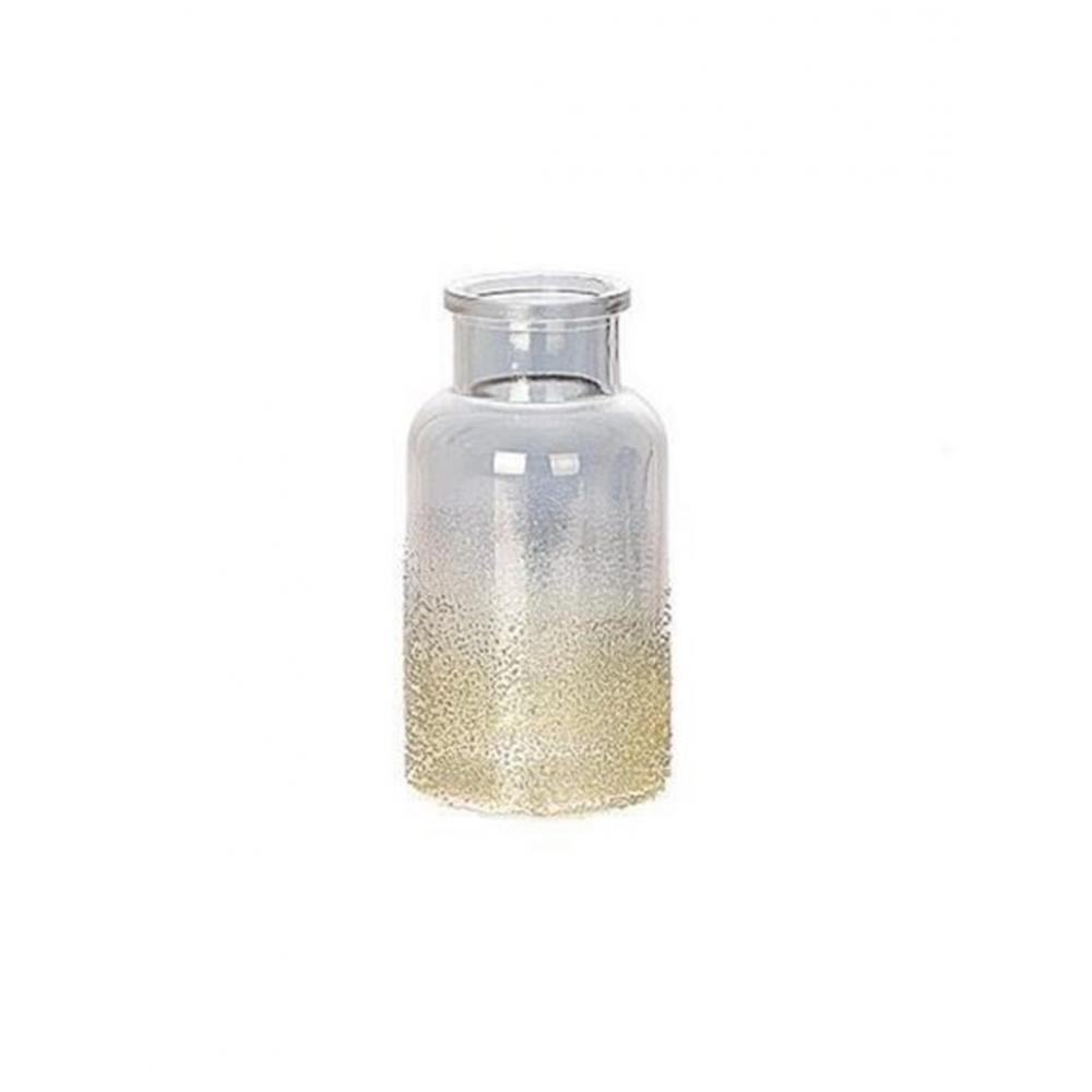 Βάζο μπουκάλι γκρι/χρυσό 10Χ20 Plastona 012.862224288