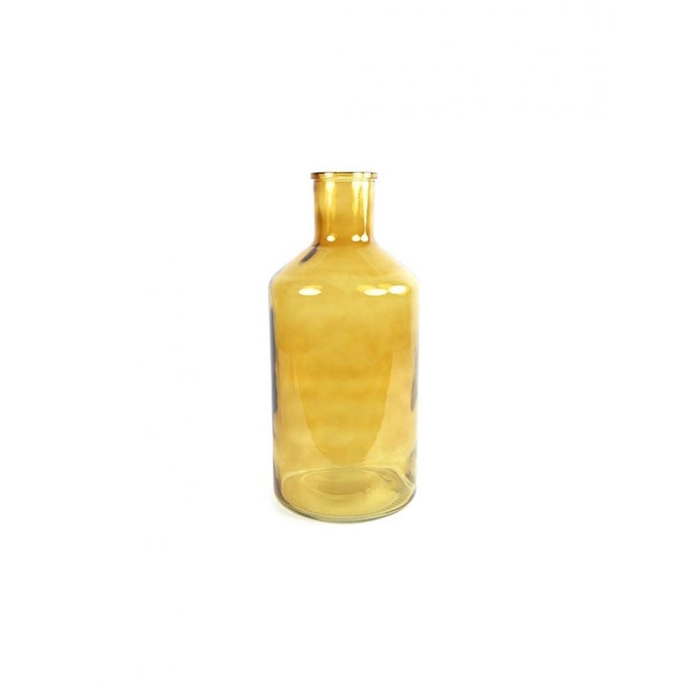 Βάζο μπουκάλι γυαλ.ωχρα Φ24 Η51cm Plastona 013.777242