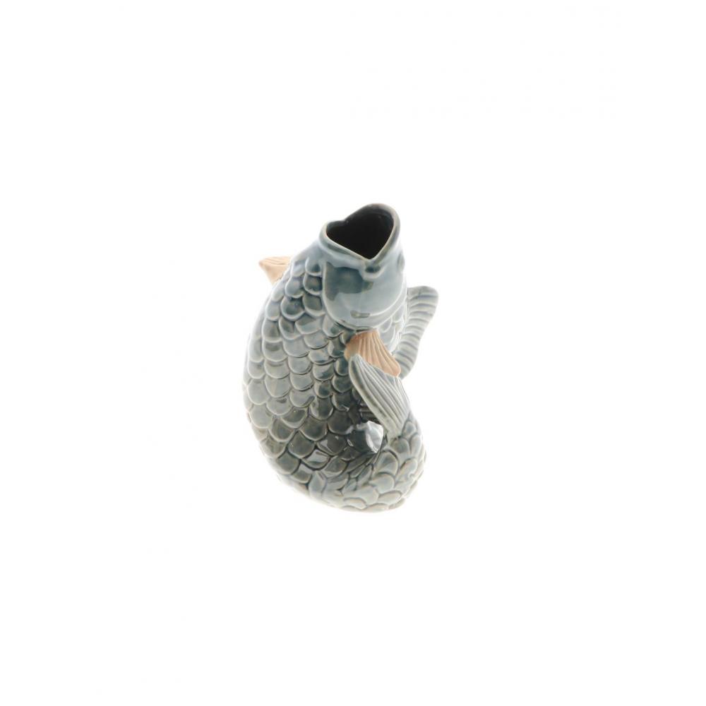 Βάζο ψάρι κεραμικό μπλε 13,5x13x17,5cm Plastona 012.862683691