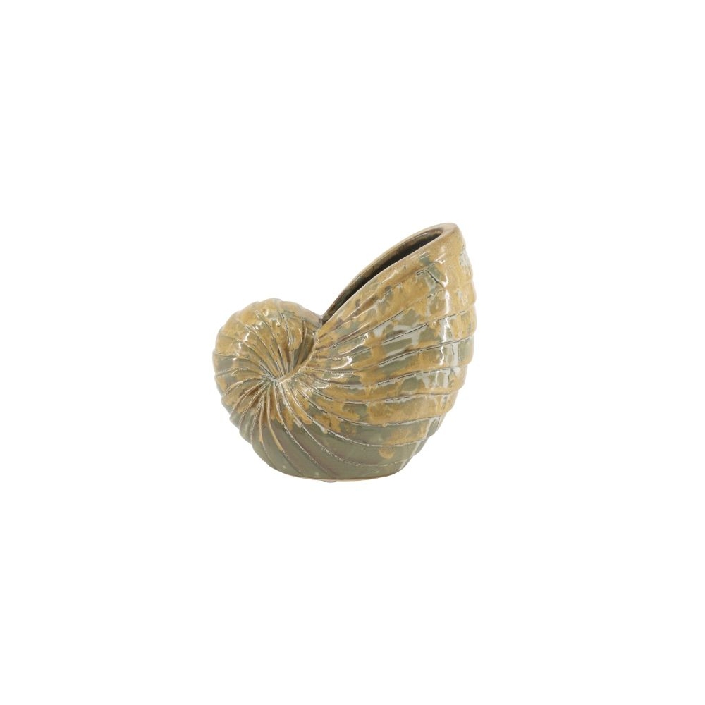 Artekko Glazed Πράσινο Κεραμικό Κασπό Κοχύλι (22x11.5x21)cm Artekko C0038