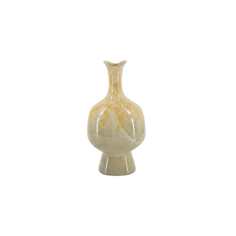 Artekko Glazed Πράσινο Κεραμικό Διακοσμητικό Βάζο (20.5x14x40.5)cm Artekko C0043
