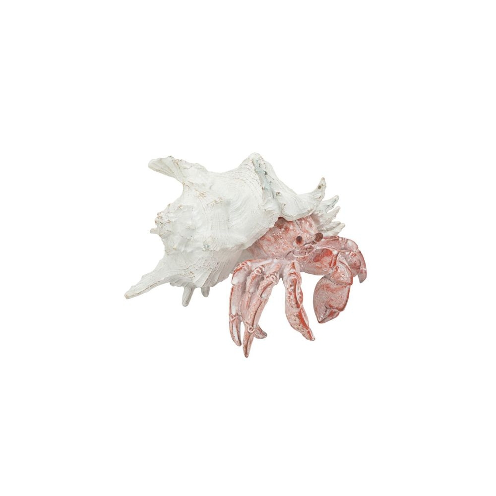 Artekko Animal Κόκκινο Επιτραπέζιο Διακοσμητικό Καβούρι σε Λευκό Κοχύλι από Ρητίνη (23.5x23.5x17.8)cm Artekko C5470-WTRD