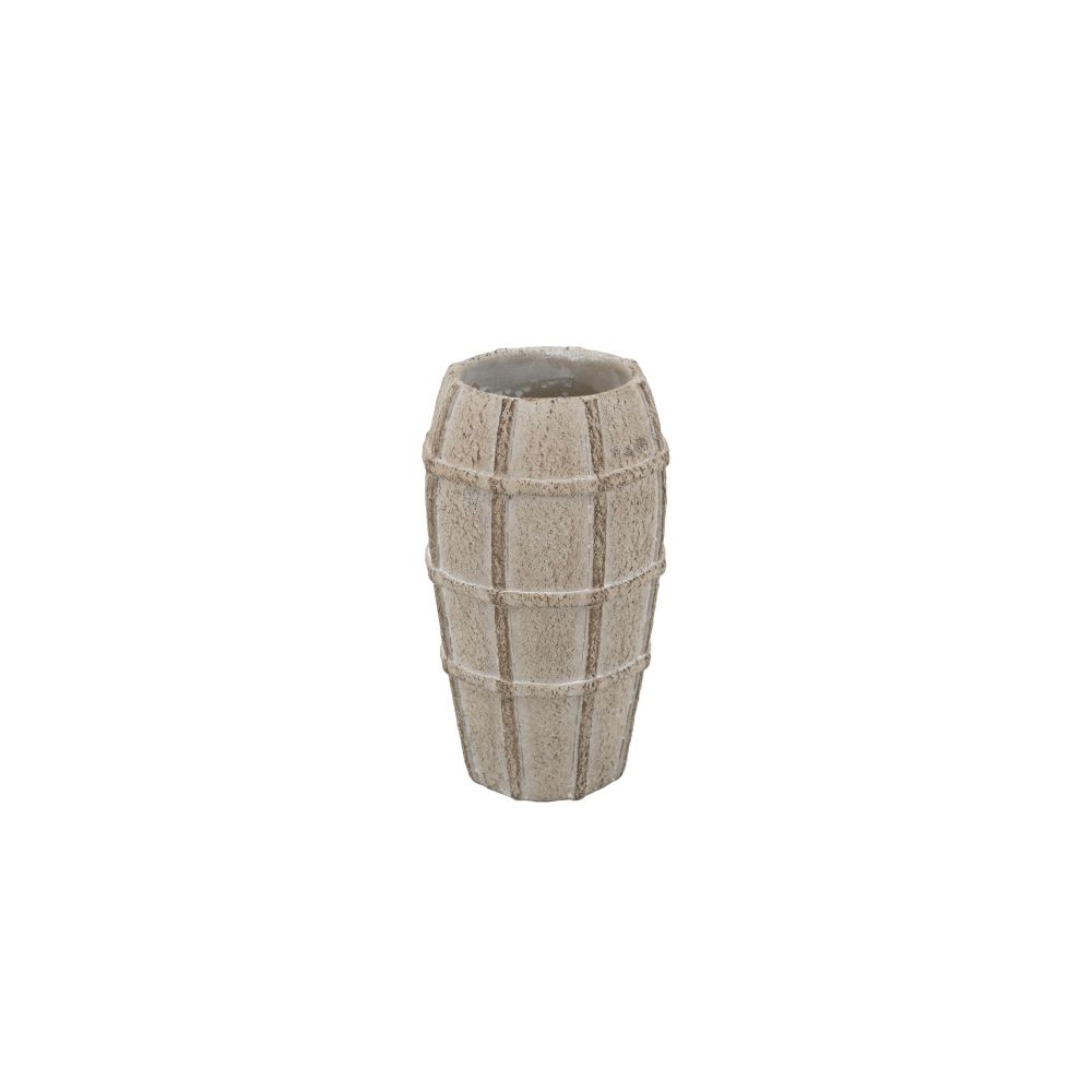 Artekko Cement Μπεζ Τσιμεντένιο Βάζο (13x13x23.5)cm Artekko C8378