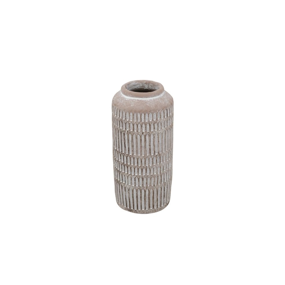 Artekko Cement Μπεζ Τσιμεντένιο Βάζο (14x14x30)cm Artekko C8382