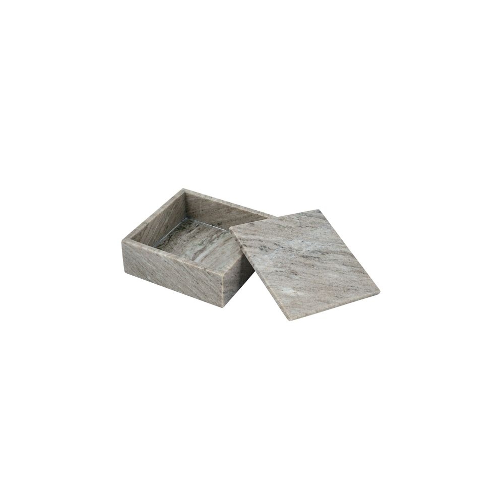 Artekko Marble Γκρι Μαρμάρινο Διακοσμητικό Κουτί Κοσμηματοθήκη (20x20x7.8)cm Artekko C8412-DS