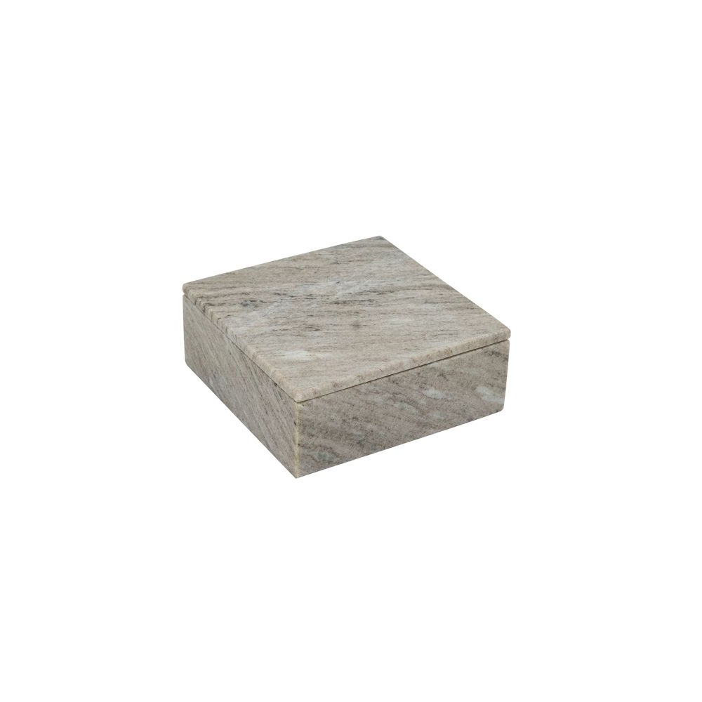 Artekko Marble Γκρι Μαρμάρινο Διακοσμητικό Κουτί Κοσμηματοθήκη (20x20x7.8)cm Artekko C8412-DS