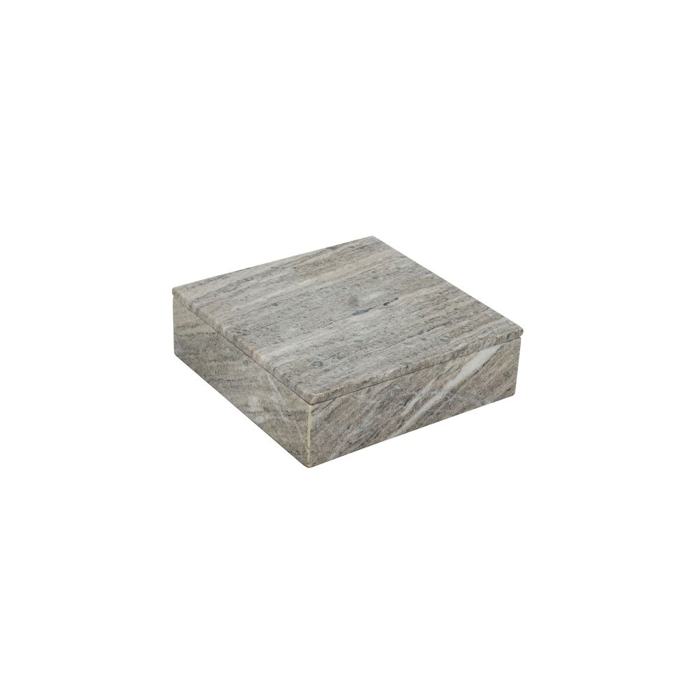Artekko Marble Γκρι Μαρμάρινο Διακοσμητικό Κουτί Κοσμηματοθήκη (25x25x8)cm Artekko C8413-DS