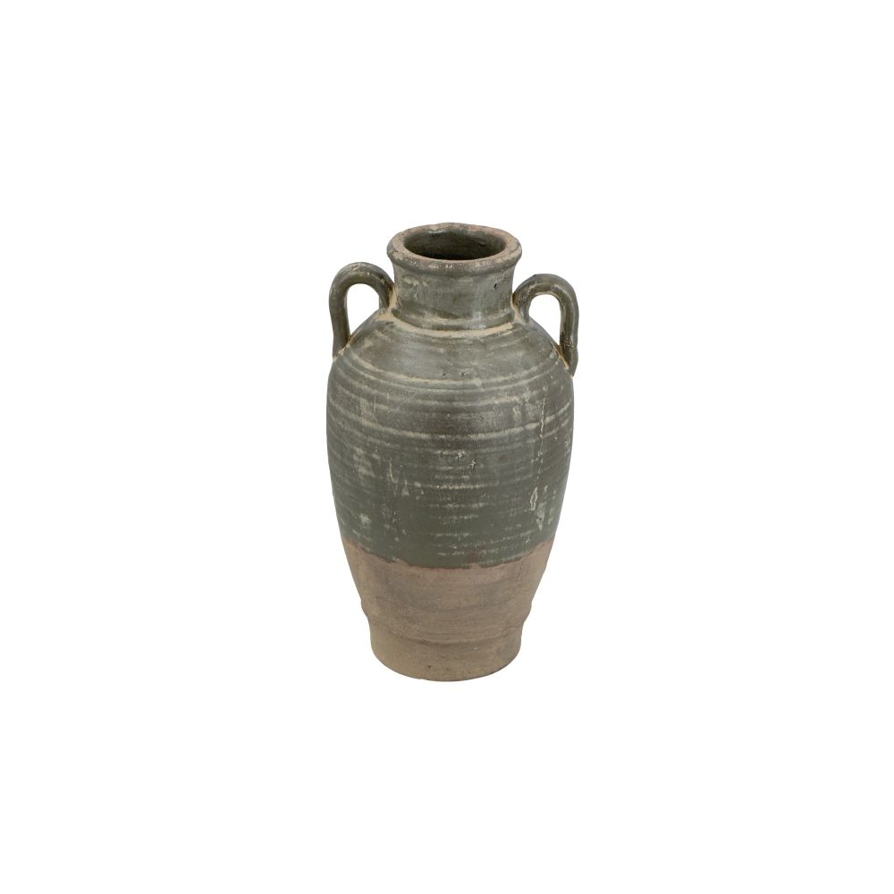 Artekko Antique Βάζο από Τερακότα σε Πράσινη με Μπεζ Αποχρώση (22x22x40)cm Artekko C8591
