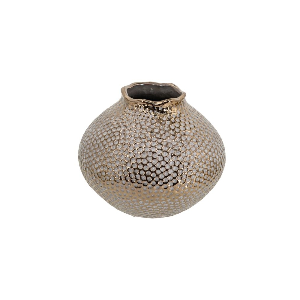 Artekko Lidded Μπρονζέ Κεραμικό Βάζο (21x21x18)cm Artekko C8982
