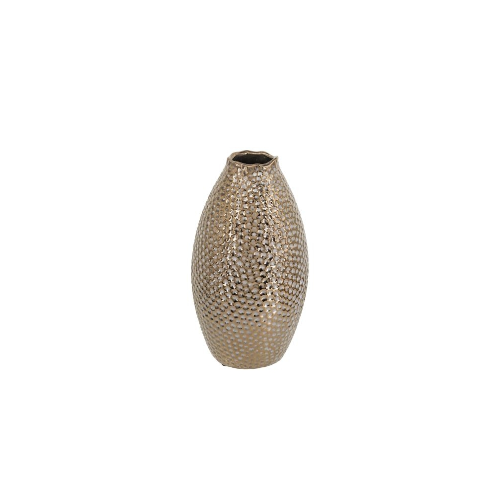 Artekko Lidded Μπρονζέ Κεραμικό Βάζο (13.5x13.5x28)cm Artekko C8984